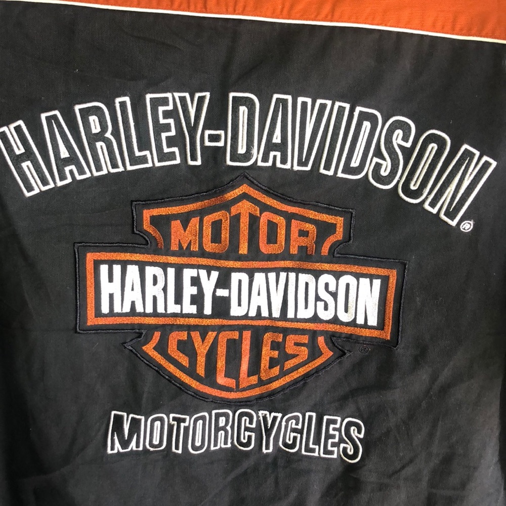 Harley-davidson 2 Pocket Shirt Button Down M Short Sleeve Est 1903
